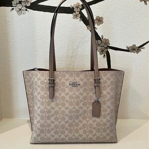 Coach Beige Signature Tote